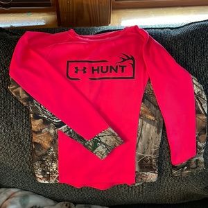 Under armour heat gear girls camo long sleeve